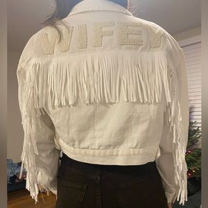 White “WIFEY” Jean Jacket